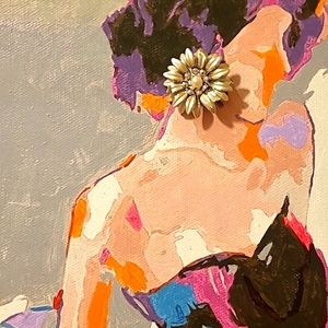 1960 Vintage silver sunflower 🌻earrings